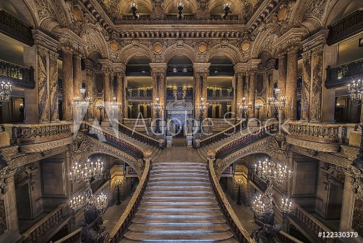 Picture of Stairway inside the Opera house Palais Garnier
